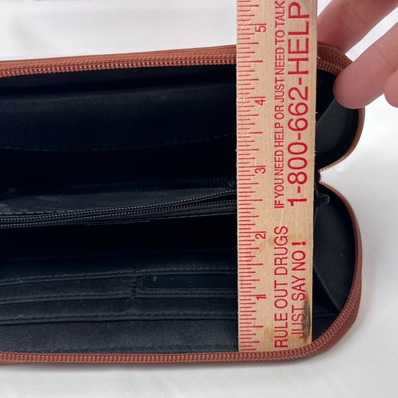 TAHARI Floral Zip-Around Clutch Wallet Wristlet Yellow Flowers Vinyl Wallet - Picture 9 of 10